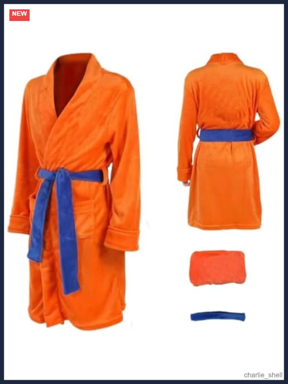 Men's Anime Cosplay Robe Flannel Polyester Loose Fit Hooded Bathrobe